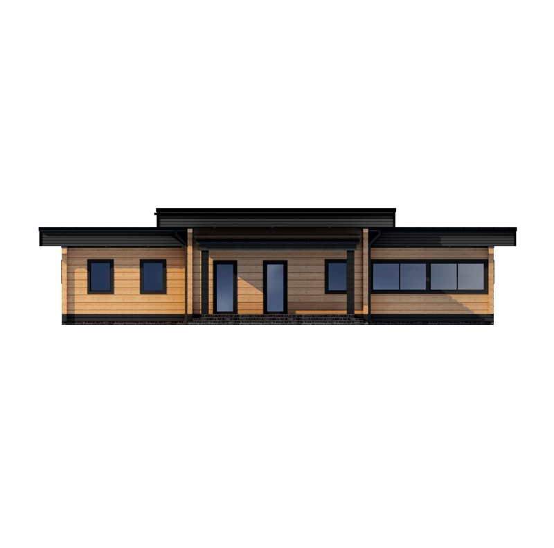Деревянные дома из бруса в Белоруссии - Wood-bar House, фасад