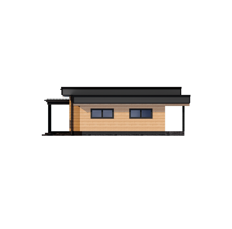 Деревянные дома из бруса в Белоруссии - Wood-bar House, фасад