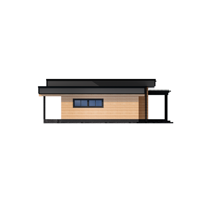 Деревянные дома из бруса в Белоруссии - Wood-bar House, фасад